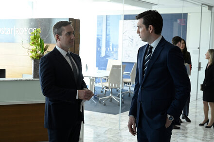 In a joint interview Monday morning, Matthew Macfadyen and Nicholas Braun reflected on their characters’ bond and their big finale slap fight. “It was real,” Macfadyen said.