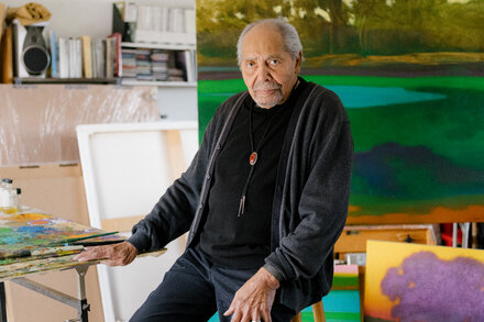 With a show in Manhattan, he says he inherited from his Indigenous forebears “inventive consciousness.”