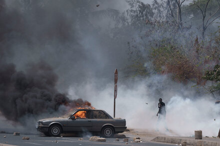 Protesters clashed with security forces in Dakar after Mr. Sonko, the country’s leading opposition politican, was sentenced to two years in prison.