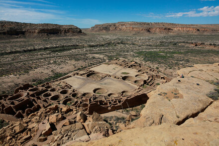 The Interior Department will withdraw public lands around Chaco Canyon from new oil and gas leasing for 20 years.
