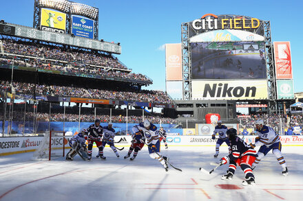 Over two days in February 2024, the N.F.L. stadium in East Rutherford, N.J. will host the Rangers against the Islanders, and the Devils against the Flyers.