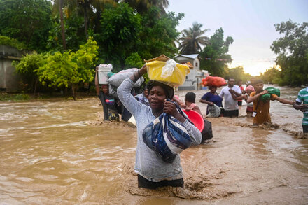 Heavy rainfall over the weekend caused flooding to more than 13,000 homes and displaced people across the country, according to Haiti’s disaster response agency.