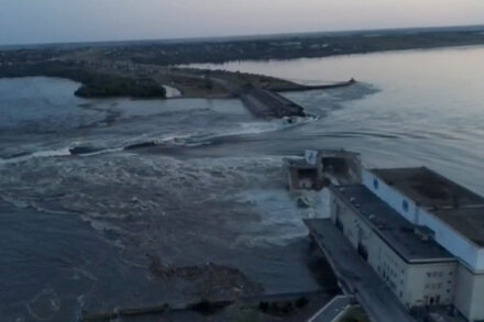 Experts suspect an explosion collapsed the dam on the Dnipro River. Kyiv and Moscow blamed each other, and residents downstream were forced to evacuate to escape the cascading waves.