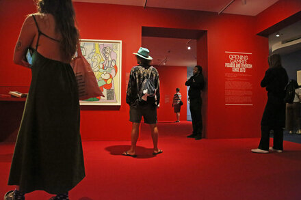The Brooklyn Museum invited the Australian comedian to help organize a show on Picasso’s troubling life and artistic lens. The reaction was strong.