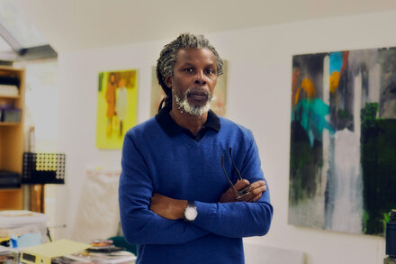 Over nearly two decades, the British artist has painted the same shop interiors again and again. A new exhibition in England tracks how his approach has changed.