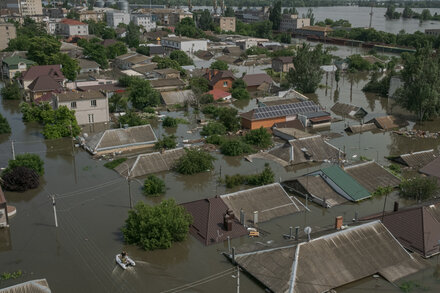 Residents along the Dnipro River face devastation after the destruction of a key dam.