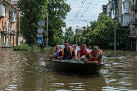 President Volodymyr Zelensky traveled to the city of Kherson, trying to rally rescue crews. Russian forces shelled the city not long after his visit.