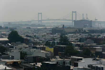 Conditions improved Thursday across most of the region, but the haze also became more widespread. Some locations could continue to see moderate pollution into Friday.
