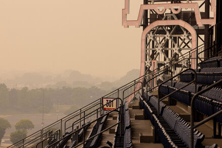 The smoke from wildfires in Canada was expected to spread south and west across the United States starting Thursday.