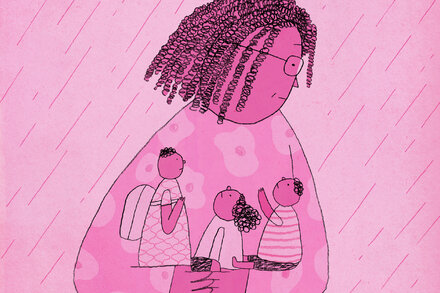 I never thought I’d be experiencing the heartache and joys of raising three small children, alone, at 62.