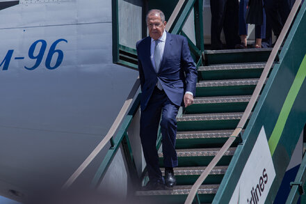 Sergey Lavrov is in Cape Town as South Africa weighs its obligation to the International Criminal Court.
