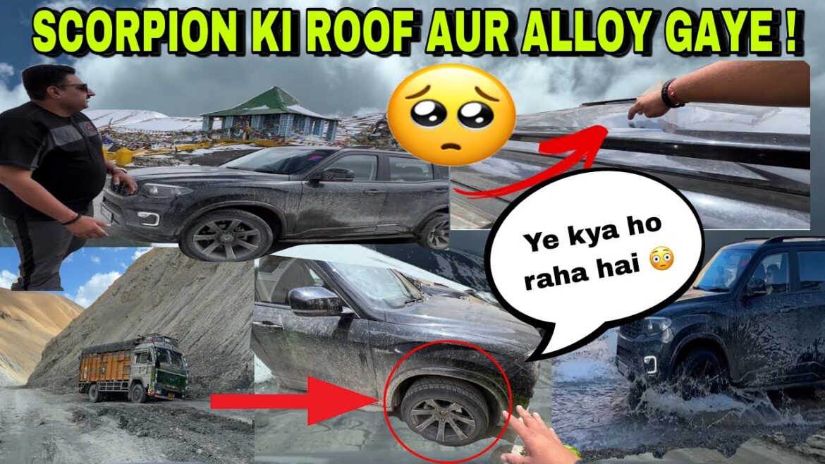 Scorpion suffers a lot of damage on Radak’s road! The way from Leh to Manari! Scorpion road trip!