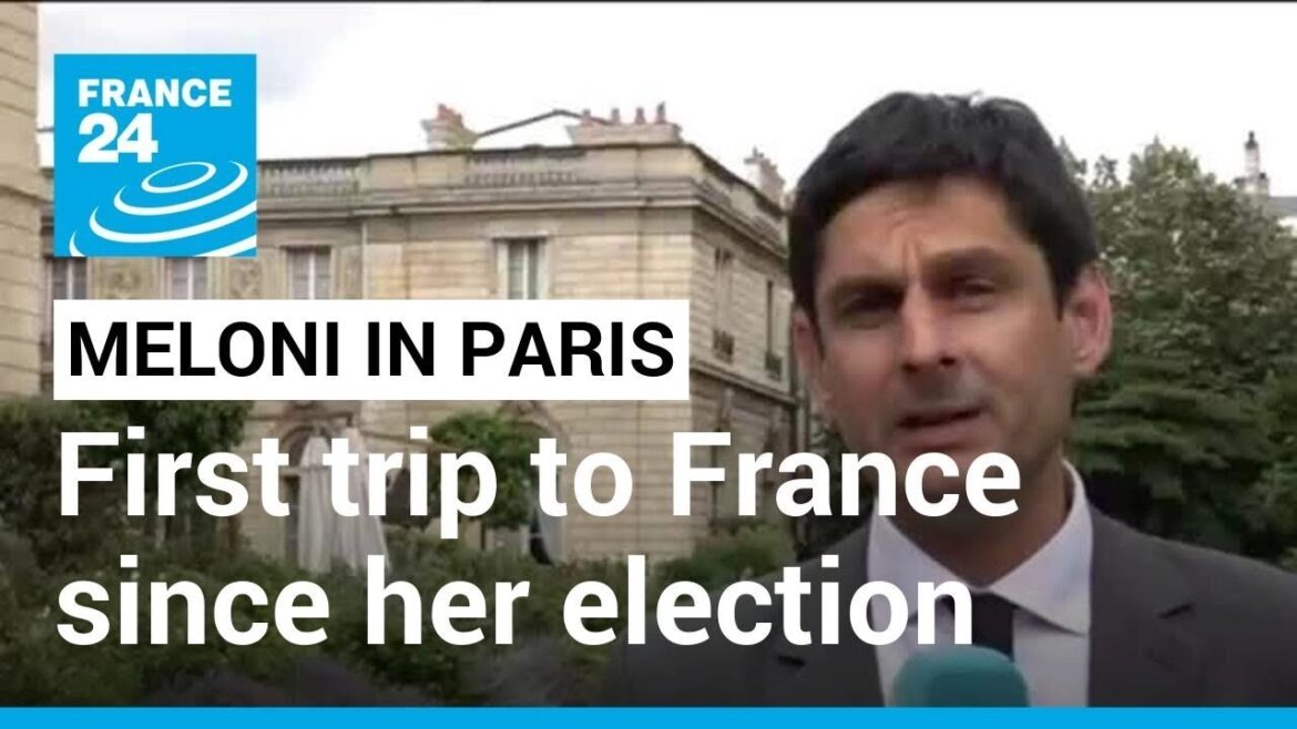 Gilja Meloni visits Paris! First visit to France 24 English since the Italian Prime Minister election