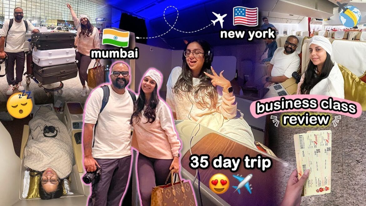 From Mumbai to the United States! Airport and in -flight travel videos by Aanam C