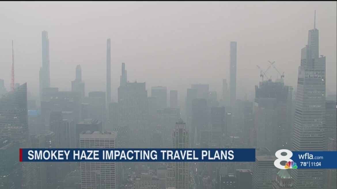 Dense smoke covering the North East area affects the trip at Tampa International Airport!
