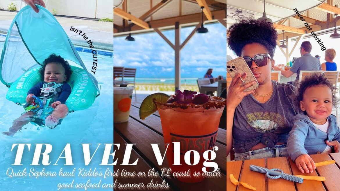 Travel VLOG || Family Travel to Orange Beach visit to Sephora Kid loves pools over the beach!