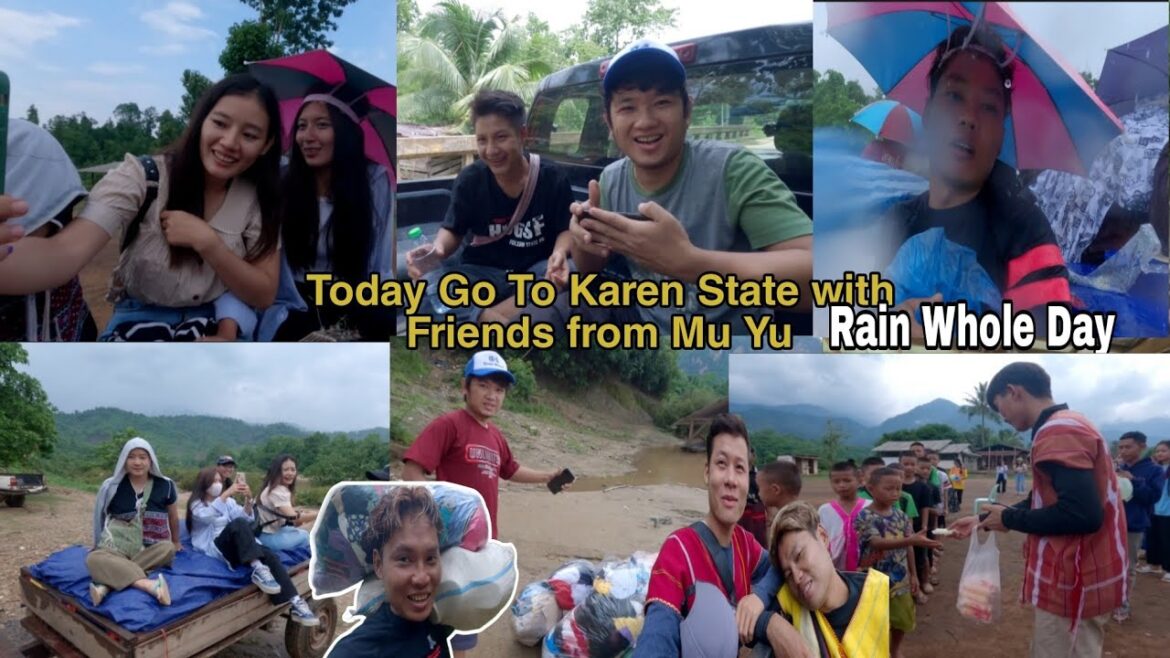 It rained all day on a trip to Karen.