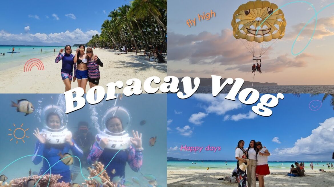 BORACAY VLOG | Parasailing+helmet diving+eating