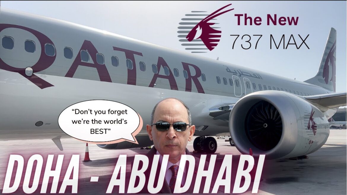 Trip Report | Catal Airlines B737 MAX 8 boarding | Doha -Abu Dhabi | Qatar Airlines Economy Class