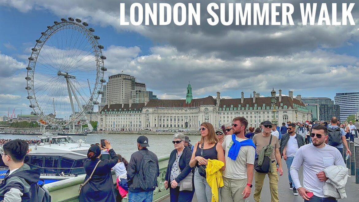 2023 London City Tour  4K HDR Virtual Walking Tour!  2023 London Summer Walk