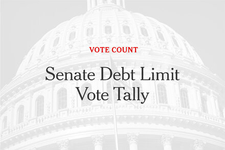 Raising the Debt Limit: Senate Live Vote